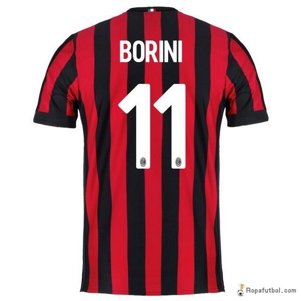 Camiseta AC Milan Replica Primera Ropa Borini 2017/18